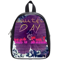 Beautiful Day Just Smile School Bag (small) by SharoleneCollection