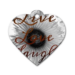 Live Love Laugh Dog Tag Heart (two Sided) by SharoleneCollection