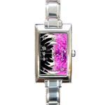 The best is yet to come Rectangular Italian Charm Watch Front