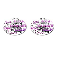 Live Peace Dream Hope Smile Love Cufflinks (oval) by SharoleneCollection