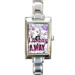 What s meant to be will always find a way Rectangular Italian Charm Watch Front