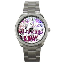 What s Meant To Be Will Always Find A Way Sport Metal Watch by SharoleneCollection