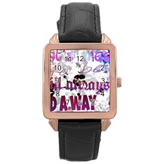 What s Meant To Be Will Always Find A Way Rose Gold Leather Watch 