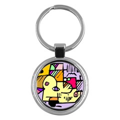 Fighting The Fog Key Chain (round) by FunWithFibro