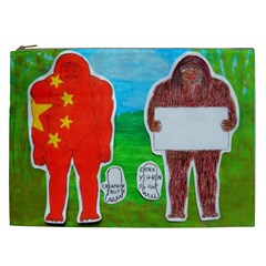 2 Yeh Ren,text & Flag In Forest  Cosmetic Bag (xxl) by creationtruth