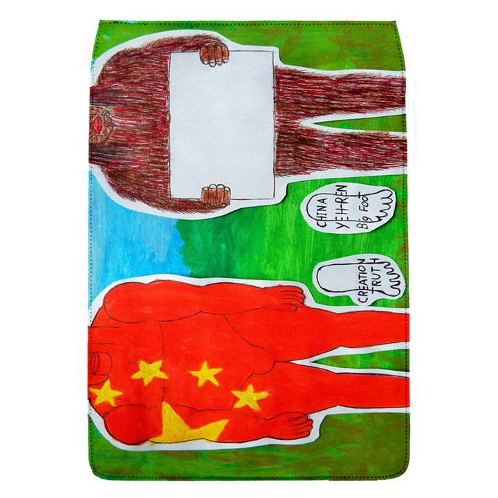 2 Yeh Ren,text & Flag In Forest  Removable Flap Cover (Small)