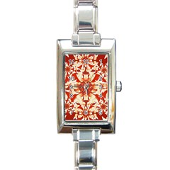 Digital Decorative Ornament Artwork Rectangular Italian Charm Watch by dflcprints