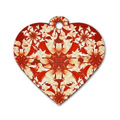 Digital Decorative Ornament Artwork Dog Tag Heart (one Sided)  by dflcprints
