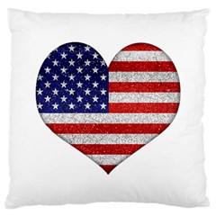 Grunge Heart Shape G8 Flags Large Cushion Case (single Sided)  by dflcprints