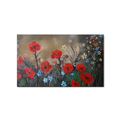 Poppy Garden Sticker 100 Pack (rectangle)