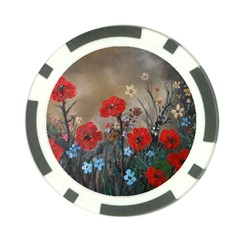 Poppy Garden Poker Chip (10 Pack) by rokinronda