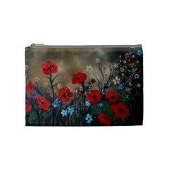 Poppy Garden Cosmetic Bag (medium) by rokinronda