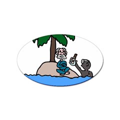 Desert Island Humor Sticker (oval) by EricsDesignz