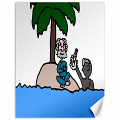 Desert Island Humor Canvas 12  X 16  (unframed)