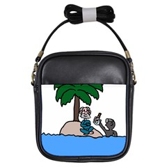 Desert Island Humor Girl s Sling Bag by EricsDesignz