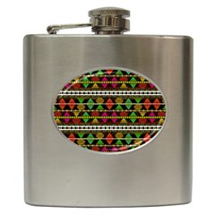 Aztec Style Pattern Hip Flask by dflcprints