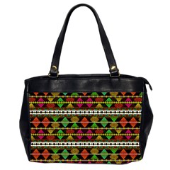 Aztec Style Pattern Oversize Office Handbag (two Sides) by dflcprints