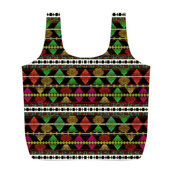 Aztec Style Pattern Reusable Bag (L)