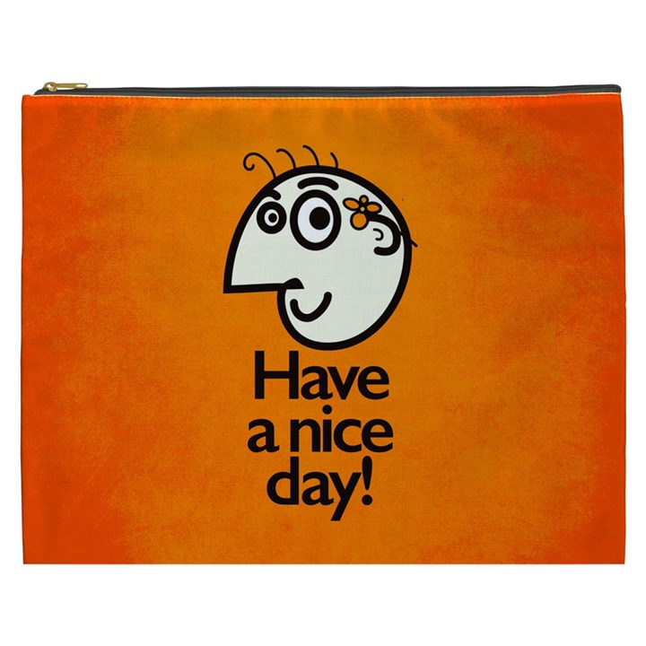 Have A Nice Day Happy Character Cosmetic Bag (XXXL)