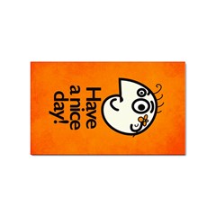 Have A Nice Day Happy Character Sticker (rectangle) by CreaturesStore