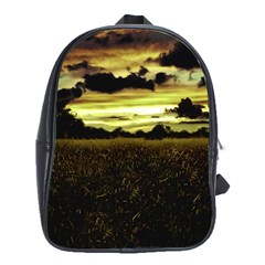 Dark Meadow Landscape  School Bag (xl) by dflcprints