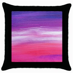 Abstract In Pink & Purple Black Throw Pillow Case by StuffOrSomething