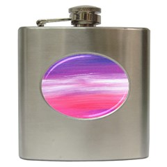 Abstract In Pink & Purple Hip Flask by StuffOrSomething