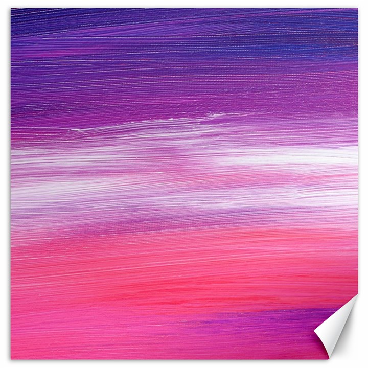 Abstract In Pink & Purple Canvas 16  x 16  (Unframed)