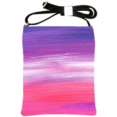 Abstract In Pink & Purple Shoulder Sling Bag by StuffOrSomething