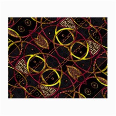 Luxury Futuristic Ornament Glasses Cloth (small) by dflcprints