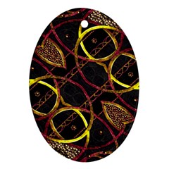 Luxury Futuristic Ornament Oval Ornament (two Sides) by dflcprints