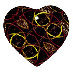 Luxury Futuristic Ornament Heart Ornament (two Sides) by dflcprints