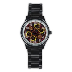 Luxury Futuristic Ornament Sport Metal Watch (black)