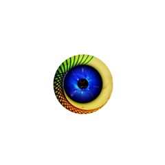 Eerie Psychedelic Eye 1  Mini Button Magnet