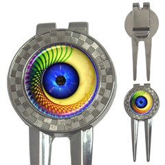 Eerie Psychedelic Eye Golf Pitchfork & Ball Marker