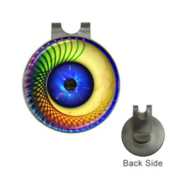 Eerie Psychedelic Eye Hat Clip With Golf Ball Marker by StuffOrSomething