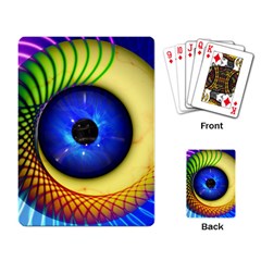 Eerie Psychedelic Eye Playing Cards Single Design by StuffOrSomething
