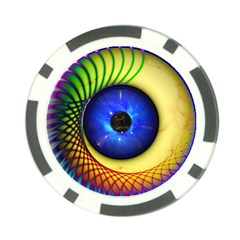 Eerie Psychedelic Eye Poker Chip