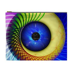 Eerie Psychedelic Eye Cosmetic Bag (xl)