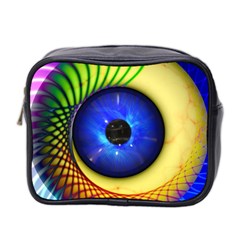 Eerie Psychedelic Eye Mini Travel Toiletry Bag (two Sides)