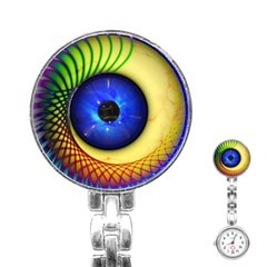 Eerie Psychedelic Eye Stainless Steel Nurses Watch by StuffOrSomething