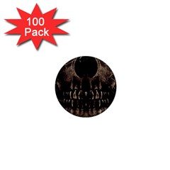 Skull Poster Background 1  Mini Button Magnet (100 Pack) by dflcprints