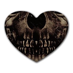 Skull Poster Background Mouse Pad (heart) by dflcprints