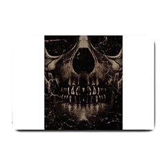 Skull Poster Background Small Door Mat by dflcprints