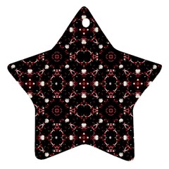 Futuristic Dark Pattern Star Ornament (two Sides) by dflcprints