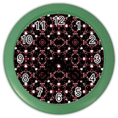 Futuristic Dark Pattern Wall Clock (color) by dflcprints