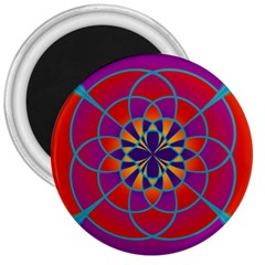 Mandala 3  Button Magnet by SaraThePixelPixie