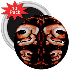 Skull Motif Ornament 3  Button Magnet (10 Pack)