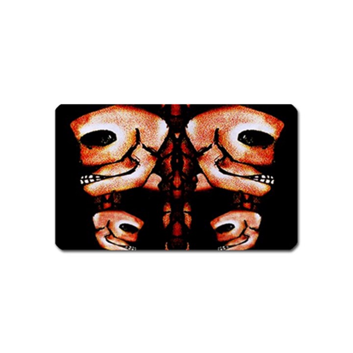 Skull Motif Ornament Magnet (Name Card)