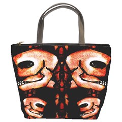 Skull Motif Ornament Bucket Handbag by dflcprints